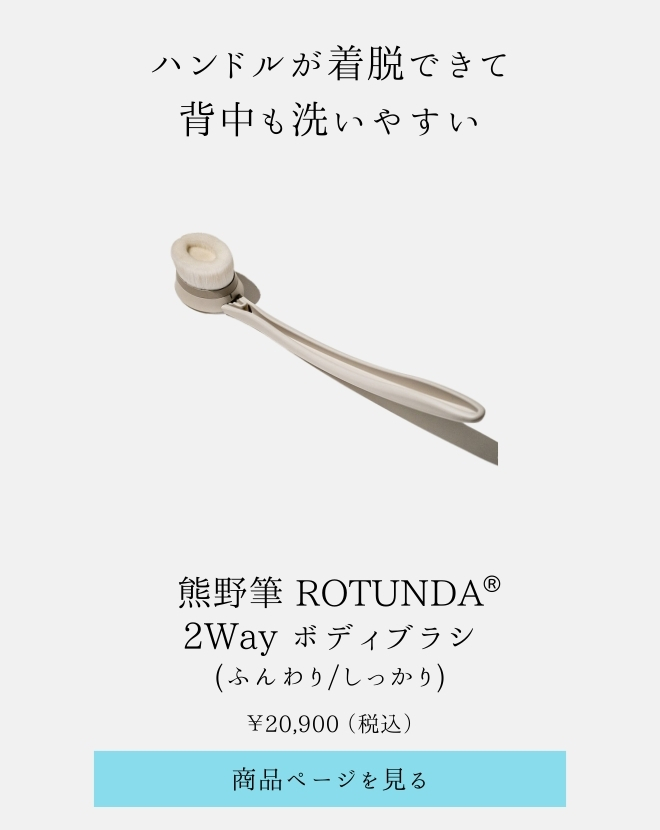 熊野筆 ROTUNDA ボディブラシ・洗顔筆 [村岸産業公式] (ロタンダ)｜六角館さくら堂KYOTOオンラインショップ