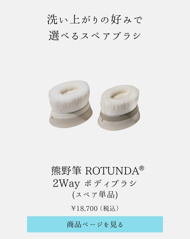 熊野筆 ROTUNDA ボディブラシ・洗顔筆 [村岸産業公式] (ロタンダ)｜六角館さくら堂KYOTOオンラインショップ